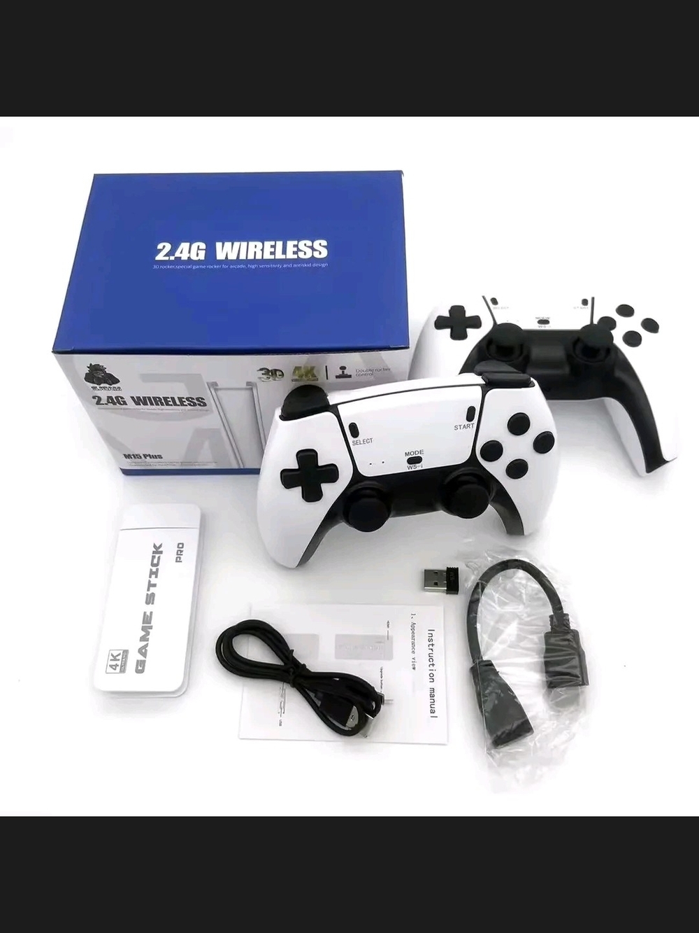 Wireless Game Controller Duo - White & Black